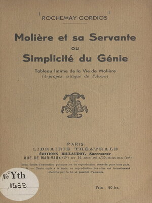 cover image of Molière et sa servante ou Simplicité du génie